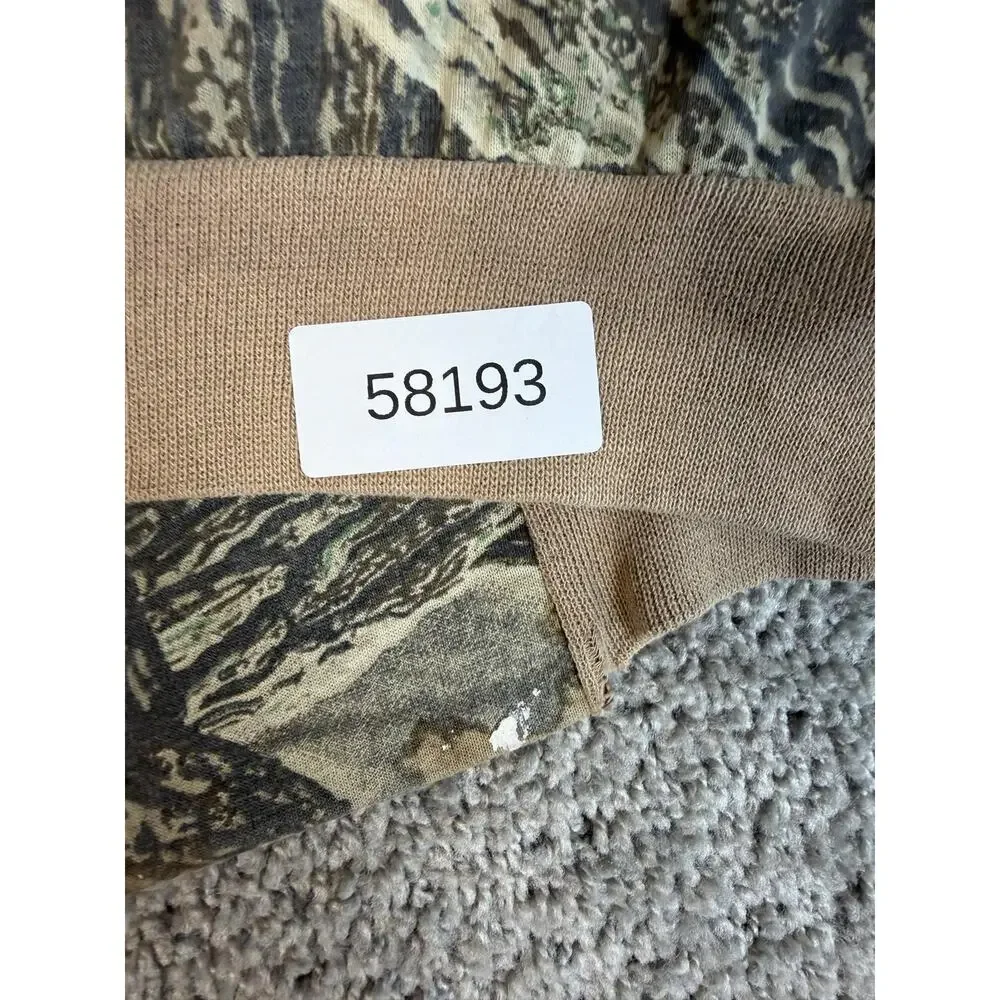Vintage 80s Realtree Hoodie Mens XL Full Zip Hooded Pockets Fleece Camouflage